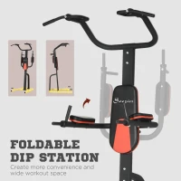Soozier Multi-Function Power Tower, Pull Up Stand with Dip Station and Push-up Stand, Power Rack Home Gym Equipment(m-5)