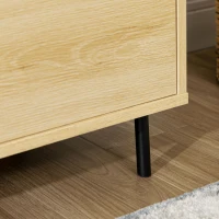 HOMCOM Kitchen Storage Cabinet with 2 Ribbed Drawers for Living Room(m-8)