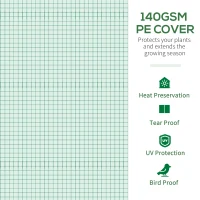 Outsunny 13' x 10' x 6.5' Walk-in Tunnel Greenhouse with 2 Zippered Mesh Doors & 10 Mesh Windows, Upgraded Gardening Plant Hot House with Galvanized Steel Hoops, Green(m-5)