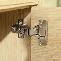 HOMCOM Kitchen Storage Cabinet with 2 Ribbed Drawers for Living Room(m-9)