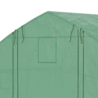Outsunny 11.5' x 10' x 6.5' Walk-in Tunnel Greenhouse, Green House with Zippered Mesh Door, 7 Mesh Windows & Roll-up Sidewalls, Upgraded Gardening Plant Hot House with Galvanized Steel Hoops, Green(m-9)