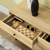 HOMCOM Kitchen Storage Cabinet with 2 Ribbed Drawers for Living Room(m-7)