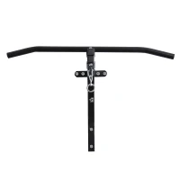 Soozier Heavy-duty Wall Mounted Pull Up Bar with Punching Bag Hanger Boxing Training Hook Black(m-9)