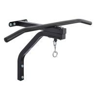 Soozier Heavy-duty Wall Mounted Pull Up Bar with Punching Bag Hanger Boxing Training Hook Black(m-7)