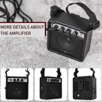 HOMCOM 30 Inch Kids Electric Guitar 3/4 Size Beginner Starter Kit w/ 5W Amplifier, Strap, Strings, Picks, Carrying Case Blue/Black(m-6)