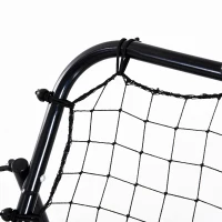 Soozier Rebounder Net Soccer Kickback Target Goal Kids Adults Football Training Aid Multi-Sports Practice Adjustable Black(m-10)