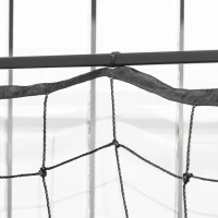 Outsunny Raised Garden Bed with Trellis & Storage Shelf, Elevated Planter Box with Metal Legs, Bed Liner and Drainage Holes, for Vegetable Vines, Climbing Plants, Flowers, Black(m-9)