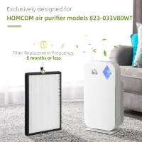 HOMCOM Air Purifier Filters Replacement for B0B2NS1RHJ, HEPA Filter for Home, 1 Pack(m-4)