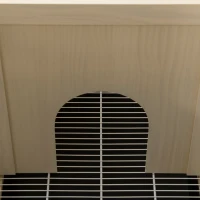 PawHut Small Rabbit Hutch, Indoor Bunny Cage on Wheels, Rabbit Habitat with Openable Top, Pull-Out Tray, Quail Cage Rabbit Cage Inside, 37.5" x 21" x 24.5"(m-9)