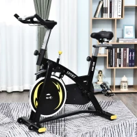 Soozier Magnetic Resistance Exercise Bike with LCD Monitor, Belt Drive Training Bicycle(m-1)