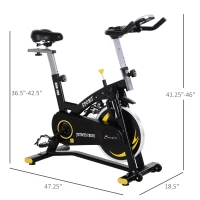 Soozier Magnetic Resistance Exercise Bike with LCD Monitor, Belt Drive Training Bicycle(m-3)