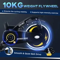 Soozier Magnetic Resistance Exercise Bike with LCD Monitor, Belt Drive Training Bicycle(m-5)