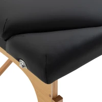 HOMCOM 72Inches Portable Reiki Massage Table 4inch Thickened Pad Folding Adjustable Height Health SPA Tatto Bed Black + Carrying Bag(m-9)