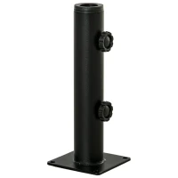 Outsunny Deck Mount Umbrella Holder, Outdoor Umbrella Base Stand for Deck, Dock, Patios Garden, Pontoon, Black(m-2)