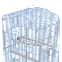 PawHut 60" Bird Cage Macaw Cockatoo House Parrot Play Top Finch Pet Supply with Wheels White(m-6)