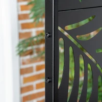 Outsunny Metal Outdoor Privacy Screen, Decorative Outdoor Divider with Stand and Expansion Screws, Freestanding Privacy Panel for Garden Deck Pool Hot Tub, Willow Branch Style(m-10)