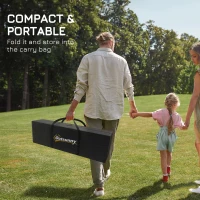 Outsunny Reversible Outdoor Rug, 9' x 18' Waterproof Plastic Straw Floor Mat, Portable RV Camping Carpet, Large Floor Mat for Backyard, Deck, Picnic, Beach, Blue & White Striped(m-4)