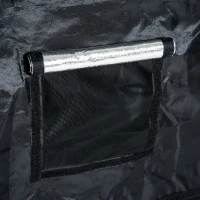 Outsunny 39"L x 39"W x 79"H Hydroponics Growing Tent Reflective Room Lightproof Waterproof Black(m-6)