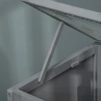 PawHut Wooden Hamster Cage, Mice Rodent Small Animals Kit Hutch with Storage, Sliding Tray Seesaw Running Wheel Lockable Roof(m-9)