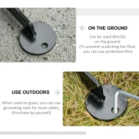 Outsunny Hanging Hammock Stand Hammock Chair Stand C Stand Steel Heavy Duty Stand for Hanging Hammock Air Porch Swing Chair Indoor Outdoor (Only Construction)(m-5)