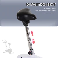 Soozier Upright Exercise Bike, 8-Level Magnetic Resistance Stationary Bike, Cardio Workout Equipment with Adjustable Seat, LCD Monitor and Phone Holder(m-6)