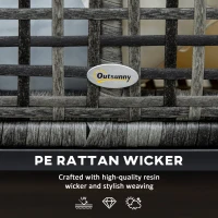 Outsunny Pool Float Storage, Pool Caddy, with Wheels, 43.25" L x 22.5" W x 28" H, Dark Gray(m-6)