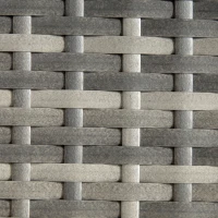 Outsunny 20" Patio Wicker Coffee Table, Outdoor Coffee Table with Plastic Board Underneath the Woven Tabletop for Patio, Garden, Balcony, Mixed Grey(m-7)