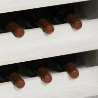 HOMCOM Sideboard Buffet Kitchen Buffet Cabinet with Wine Racks Sliding Glass Door Storage Shelves for Living Room White(m-7)