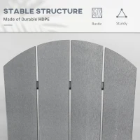 Outsunny Outdoor Rocking Chair, HDPE Adirondack Porch Rocker Chair for Garden, Patio, Light Gray(m-4)