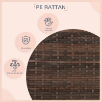 PawHut Rattan Pet Bed for Small Medium Dogs and Cats, Wicker Dog House Outdoor with Water-resistant Cushion, 35"x28"x20", Brown(m-5)