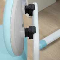 Qaba Ergonomic Kids Desk Chair with Thick Cushioning & Height Adjustment, Kids Computer Chair with Footrest, Childrens Chair, Kids Office Chair & Study Chair, Blue(m-7)