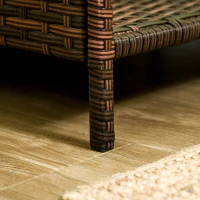 PawHut Rattan Pet Bed for Small Medium Dogs and Cats, Wicker Dog House Outdoor with Water-resistant Cushion, 35"x28"x20", Brown(m-10)