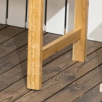 Outsunny Outdoor Wooden Bench, Patio Loveseat Chair with Stylish Pattern Backrest and Armrests for Yard, Lawn, Porch, Natural(m-10)