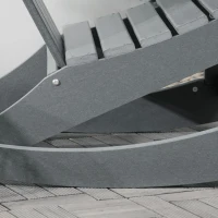 Outsunny Outdoor Rocking Chair, HDPE Adirondack Porch Rocker Chair for Garden, Patio, Light Gray(m-8)