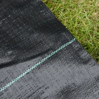 Outsunny 3.3ftx164ft Gardener Premium Weed Barrier 3.5OZ Landscape Fabric Durable & Heavy-Duty Weed Block Gardening Mat(m-9)