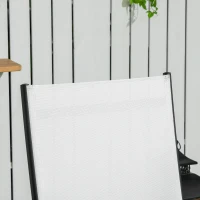 Outsunny Chaise Lounge Outdoor, 2 Piece Lounge Chair with Wheels, Tanning Chair with 5 Adjustable Positions for Patio, Beach, Yard, Pool, Cream White(m-9)