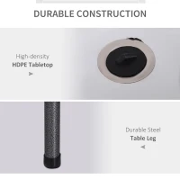 Outsunny 4ft Folding Picnic Table, Fish Fillet Cleaning Table, Camping Party Desk with Sink, White(m-6)