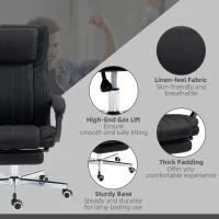 Vinsetto High-Back Massaging Office Chair Reclining Office Chair with Footrest Headrest Swivel Wheels Adjustable Height Black(m-9)