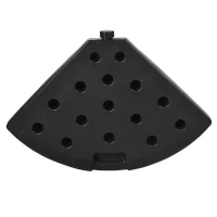 Outsunny 4-Piece 175lb Cantilever Patio Umbrella Base Weights for Offset Hanging Umbrella, HDPE Water or Sand Filled Umbrella Weights for Cross Base Stand, Black(m-9)