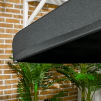 Outsunny 3-Seat Patio Swing Chair, Porch Swing Glider with Cushion, 3 Throw Pillows & Adjustable Canopy for Porch, Garden, Poolside, Backyard, Black(m-8)