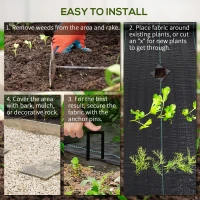 Outsunny 3ft x 164ft Weed Barrier, Landscape Fabric, for Greenhouse Yard Garden Weed Control, Heavy-Duty & Easy Setup, 2oz(m-5)