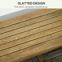 Outsunny 2 Seater Wooden Garden Bench, Outdoor Patio Loveseat with Pine Wood Frame for Park, Porch and Lawn, Brown(m-5)