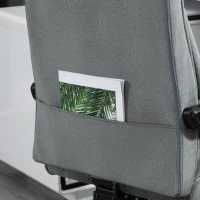 Vinsetto High-Back Office Chair Computer Desk Chair with Footrest Reclining Function and Adjustable Height Gray(m-8)