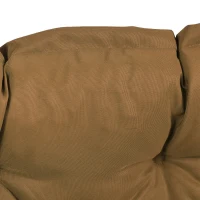 Outsunny Proch Swing Cushion, 40.5" x 40" x 4" Outdoor Bench Cushion with Backrest, 4" Thick Filling and String Ties, 2 Seater, Brown(m-10)