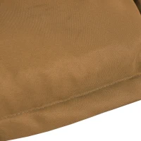 Outsunny Proch Swing Cushion, 40.5" x 40" x 4" Outdoor Bench Cushion with Backrest, 4" Thick Filling and String Ties, 2 Seater, Brown(m-9)