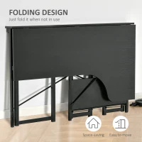 HOMCOM L-Shaped Desk, Folding Computer Corner Desk, Study Table with 2 Shelves, Home Office Workstation  with 2 Shelves, Black(m-4)