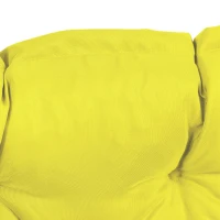 Outsunny Proch Swing Cushion, 40.5" x 40" x 4" Outdoor Bench Cushion with Backrest, 4" Thick Filling and String Ties, 2 Seater, Yellow(m-10)