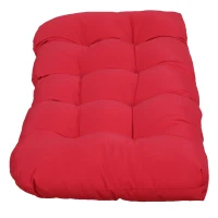 Outsunny Set of 2 Patio Bench Replacement Cushions, 2 Seater Outdoor Loveseat Cushion Seat Pad, 43" x 19" x 3", Wine Red(m-9)