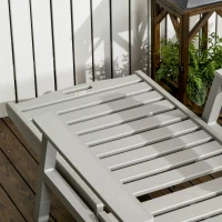 Outsunny Outdoor Chaise Lounge Chair, Heavy-Duty Plastic HDPE Pool Furniture with 5 Positions Reclining Backrest & Aluminum Frame for Beach, Tanning, Poolside, Patio, Light Gray(m-7)