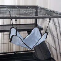 PawHut Small Animal Cage with Hammock, 3-Tier Ferret Cage Removable Tray(m-9)
